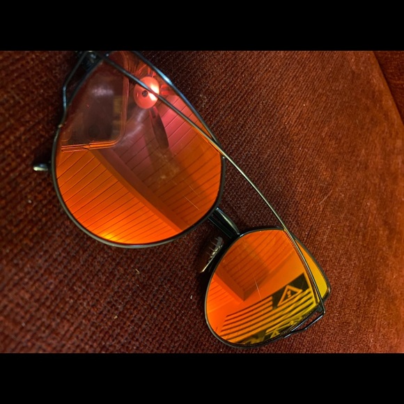 red reflective sunglasses